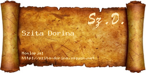 Szita Dorina névjegykártya