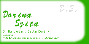 dorina szita business card